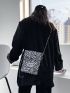 Zebra Striped Square Bag Mini Flap