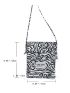 Zebra Striped Square Bag Mini Flap