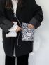 Zebra Striped Square Bag Mini Flap