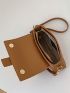 Minimalist Saddle Bag Small Flap Brown