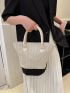 Minimalist Straw Bag Mini Double Handle Vacation