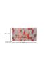 Geometric Pattern Envelope Bag Colorblock Button Decor For Daily