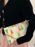 Medium Envelope Bag Geometric Pattern Flap