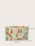 Medium Envelope Bag Geometric Pattern Flap