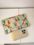 Medium Envelope Bag Geometric Pattern Flap
