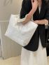 Small Tote Bag Double Handle Textured