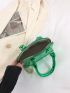 Small Dome Bag Solid Color Metallic Double Handle