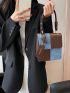 Colorblock Square Bag Mini With Bag Charm Top Handle