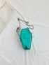 Mini Novelty Bag Green Studded Decor Chain Strap