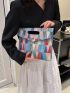 Geometric Pattern Envelope Bag Small Flap