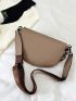 Crocodile Embossed Fanny Pack Chain Decor Adjustable Strap For Daily