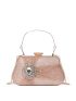 Small Box Bag Glitter & Rhinestone Decor Chain Strap