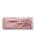 Medium Envelope Bag Floral Decor Ruched Detail For Party