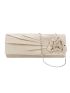 Medium Envelope Bag Floral Decor Ruched Detail For Party
