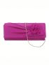 Medium Envelope Bag Floral Decor Ruched Detail For Party