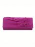 Medium Envelope Bag Floral Decor Ruched Detail For Party