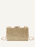 Mini Box Bag Glitter Chain Strap For Party