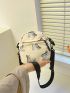 Mini Square Bag Butterfly Pattern Adjustable Strap For Daily