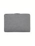 Gray Classic Briefcase Minimalist Zipper Waterproof