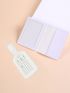 Solid Color Luggage Tag PU With Travel Boarding Passport Case