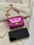 Crocodile Embossed Square Bag Mini Twist Lock Funky