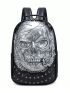 PU Fashion Backpack Studded & Skull Decor Punk