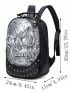 PU Fashion Backpack Studded & Skull Decor Punk