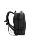 Medium Travel Backpack Black Minimalist Zipper Front Decor For Business Trip