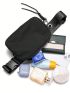 Casual Waist Bag Zipper Black, Mothers Day Gift For Mom