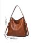 Minimalist Pu Fashion Zipper Crossbody Bag With Removable-Strap