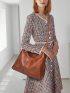 Minimalist Pu Fashion Zipper Crossbody Bag With Removable-Strap