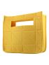Mini Square Bag Yellow Geometric Pattern Double Handle