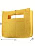 Mini Square Bag Yellow Geometric Pattern Double Handle