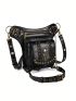 Motorcycle Rider Waist Bag Steampunk Hip Belt Bag Retro Punk Rock Bag Phone Pouch