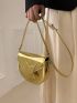 Mini Saddle Bag Star Decor Gold Flap Adjustable Strap