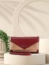 Colorblock Small Wallet Credit Card Holder For Daily