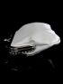 Small Ruched Bag Glamorous Rhinestone & Bow Decor Kiss Lock Chain Satin For Party