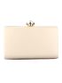 Mini Box Bag Fashionable Faux Pearl & Flower Decor Chain PU For Party