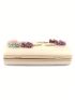 Mini Box Bag Fashionable Faux Pearl & Flower Decor Chain PU For Party
