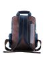 Men Genuine Leather & Canvas Backpack Vintage Daypack Multi Pocket Casual Rucksack Camping Bag