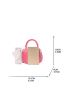 Mini Saddle Bag Twist Lock Chain Strap Top Handle Solid Color Funky Style