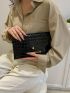 Crocodile Embossed Envelope Bag Elegant Flap PU