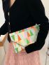 Geometric Pattern Envelope Bag Fashionable Flap PU