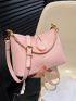 Litchi Embossed Bucket Bag Top Handle With Zipper PU