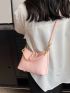Litchi Embossed Bucket Bag Top Handle With Zipper PU