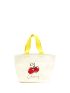 Cherry & Letter Graphic Shopper Bag No-closure Double Handle Polyester