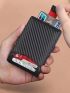 Black Card Holder Geometric Pattern PU Multi-Card Card Organizer for Storage Credit Cards