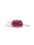 Mini Square Bag Hot Pink Star Decor
