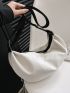 Medium Hobo Bag With Zipper White