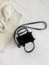Mini Square Bag Crocodile Embossed PU